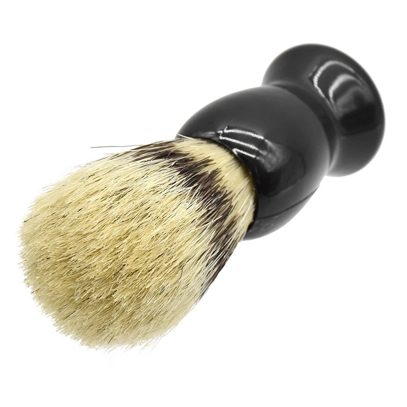 Brosse à Barbe en Bois en Poils de Sanglier Doux pour Homme, Outil de Rasage pour Coiffeur, Kit de Peigne à Moustache, Support de Rasage