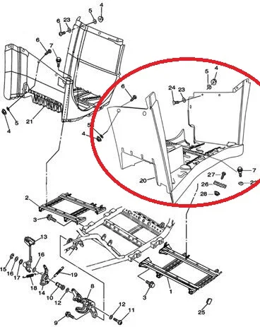 Left footrest plastic cover suit for HISUN500ATV/HS500ATV