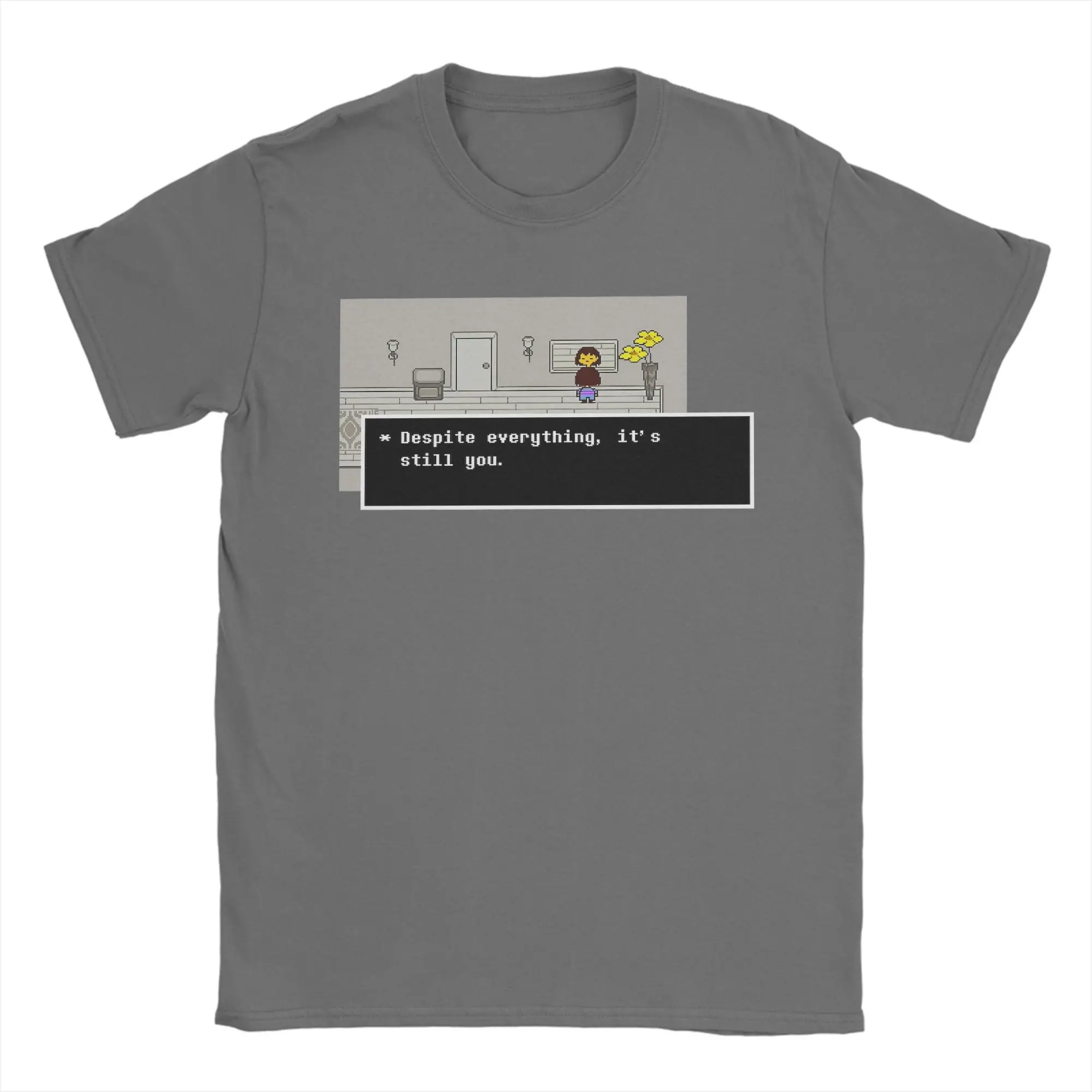 Frisk Despite Everything It's Still You Tshirts Men Cotton Tops Vintage Undertales O-neck Short Sleeve