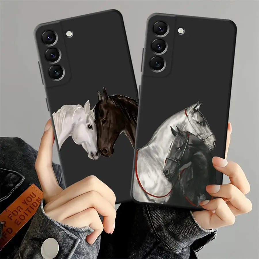 Case for Samsung Galaxy A37 A12 A55 A52 A06 A53 A57 A25 A73 A23 A05 Phone Cover A70 A51 A16 A41 A15 A36 A50 A13 A17 White Black