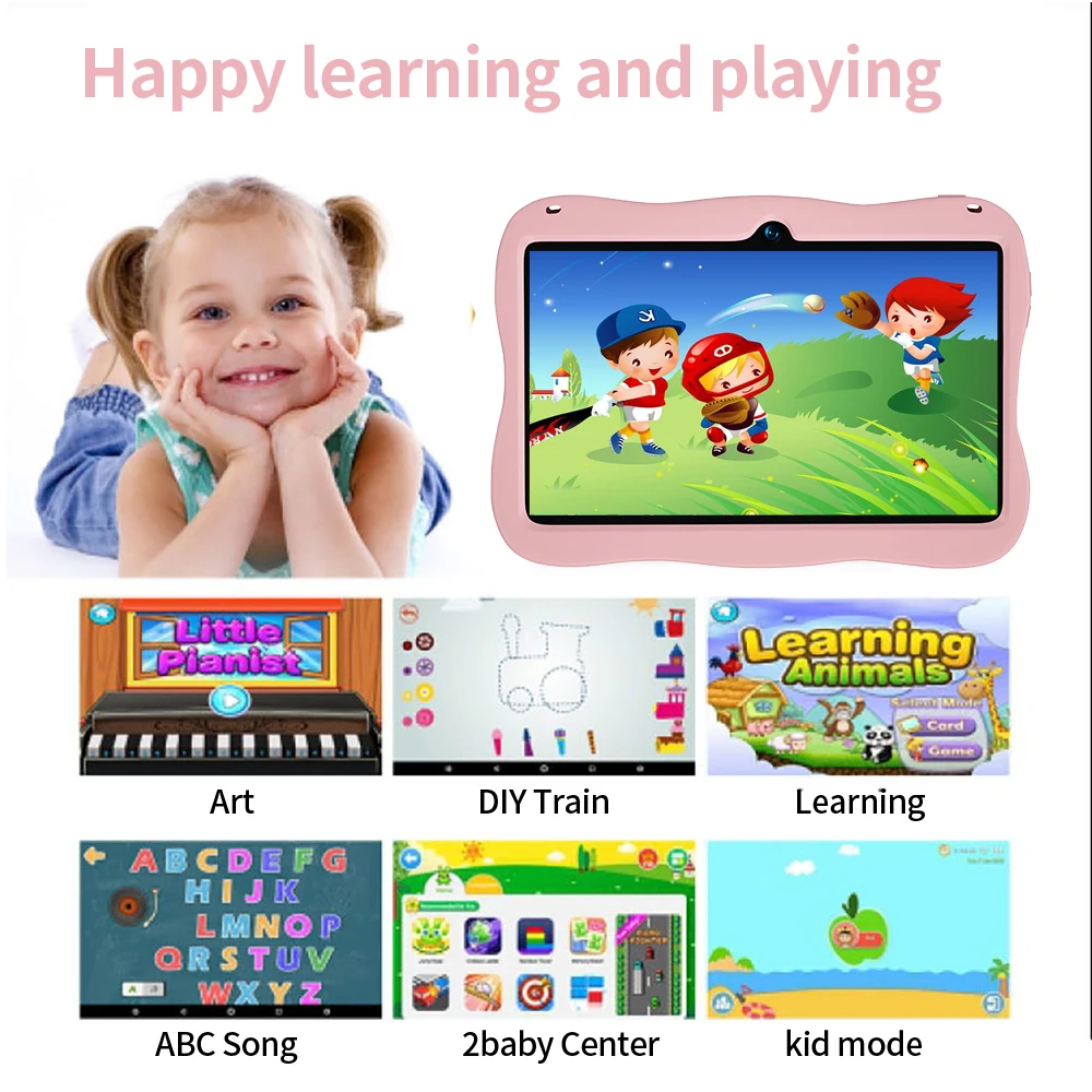 Tablette d'apprentissage et d'éducation pour enfants, WiFi 5G, 4 Go de RAM, 6 Go de ROM, batterie 7.0 mAh, cadeau de Noël pour les doyens, 4000 pouces, nouveau