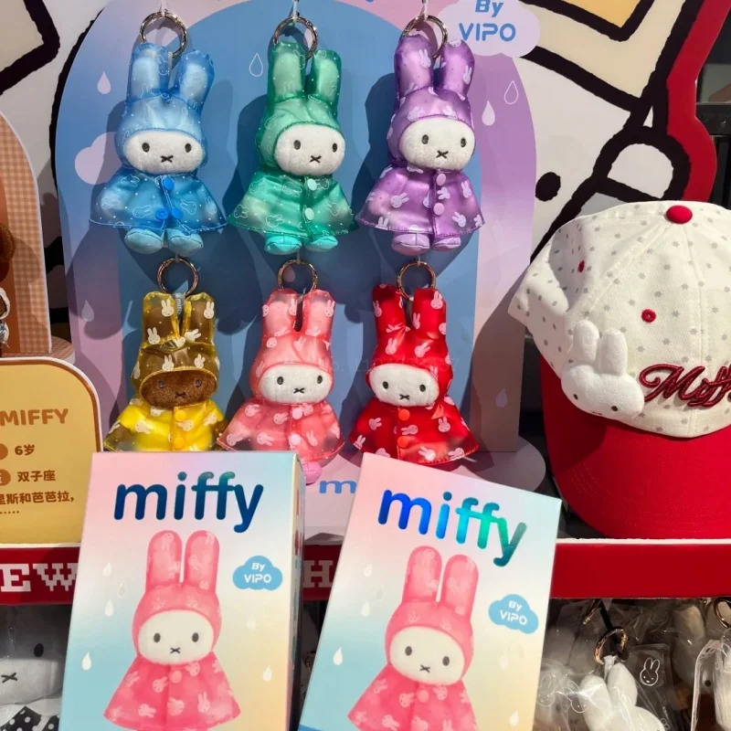 Vipo Miffy New Blind Box Raincoat Series Trendy Toy Mystery Box Cute Collectible Figurine Doll Ornament Bag Charm Birthday Gift
