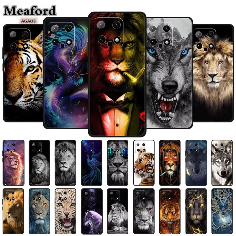 

Animals Shield for Xiaomi 13 14 Pro Phone Case TPU Soft Silicone Back Cover for Xiaomi14 13 ultra Coque Xiaomi13 lite Funda Case