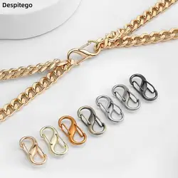 Hebilla de Metal ajustable para bolso, accesorio de extensión de cadena, acortamiento, forma de S, 2 piezas