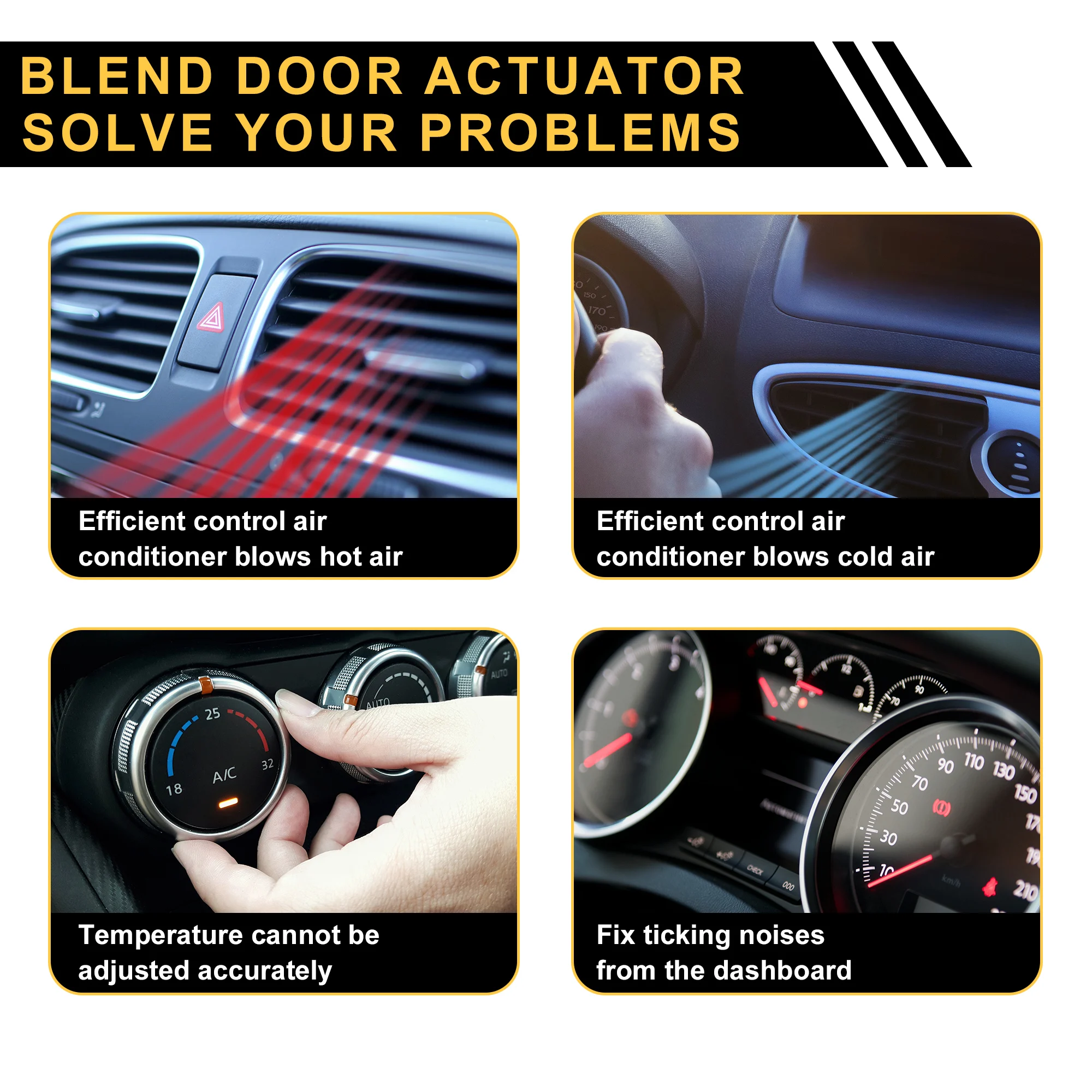 UXCELL HVAC Heater Blend Door Actuator for Ford Explorer 2011-2017 No.AA5Z19E616C