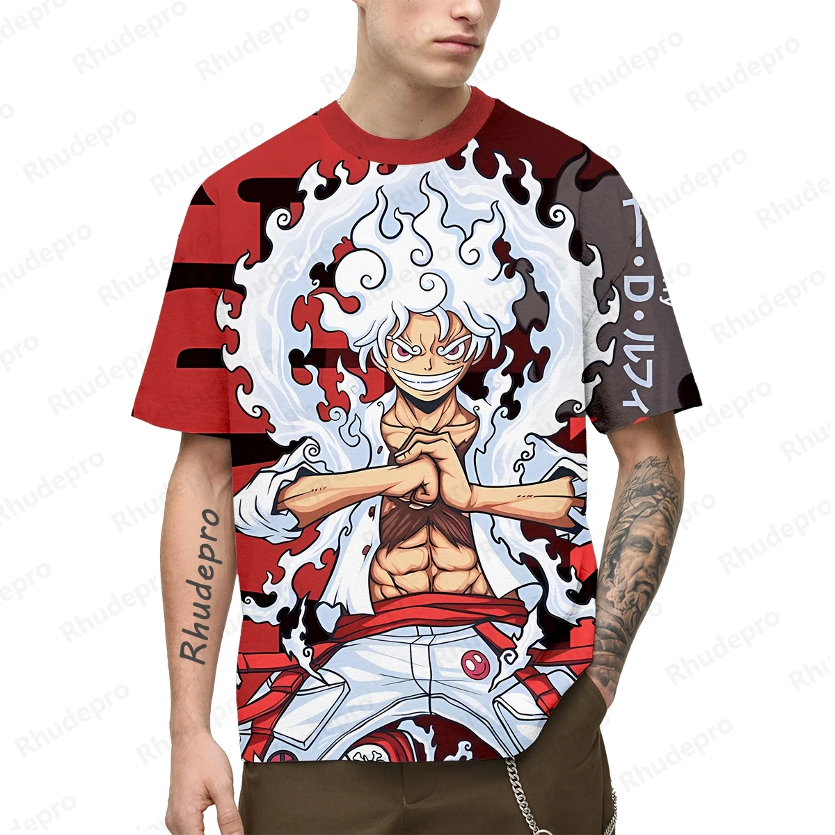 

One Piece Summer Men's Anime 3D Printing Cosplay T-shirt Women's And Children's Street T-shirts Large Tops 2025 Oversized