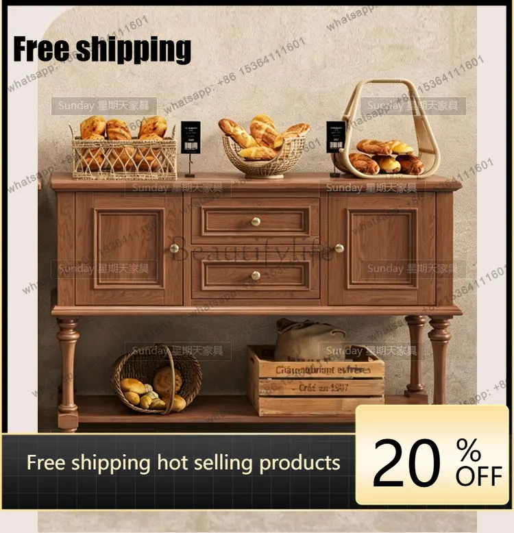 Factory Direct Log Wind Simple Entrance Table Entrance Corridor Wall Locker