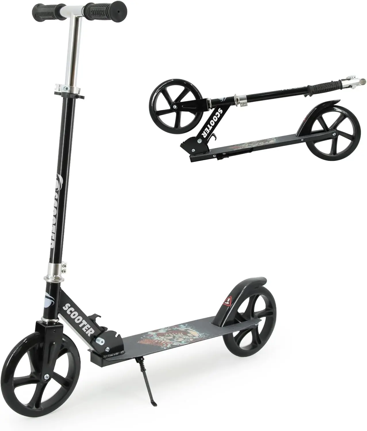 Kick Scooter for Ages 6+,Kid,Teens & Adults. Max Load 240 LBS. 8IN Big Wheels for Kids, Teen and Adults, 3 Adjustable Levels