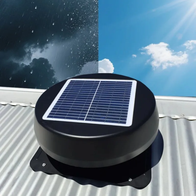 

Powerful Solar Attic Roof Ventilation Exhaust Fan for Warehouse Home Use DC Attic Heat Extraction Big Vent Fan with Solar System