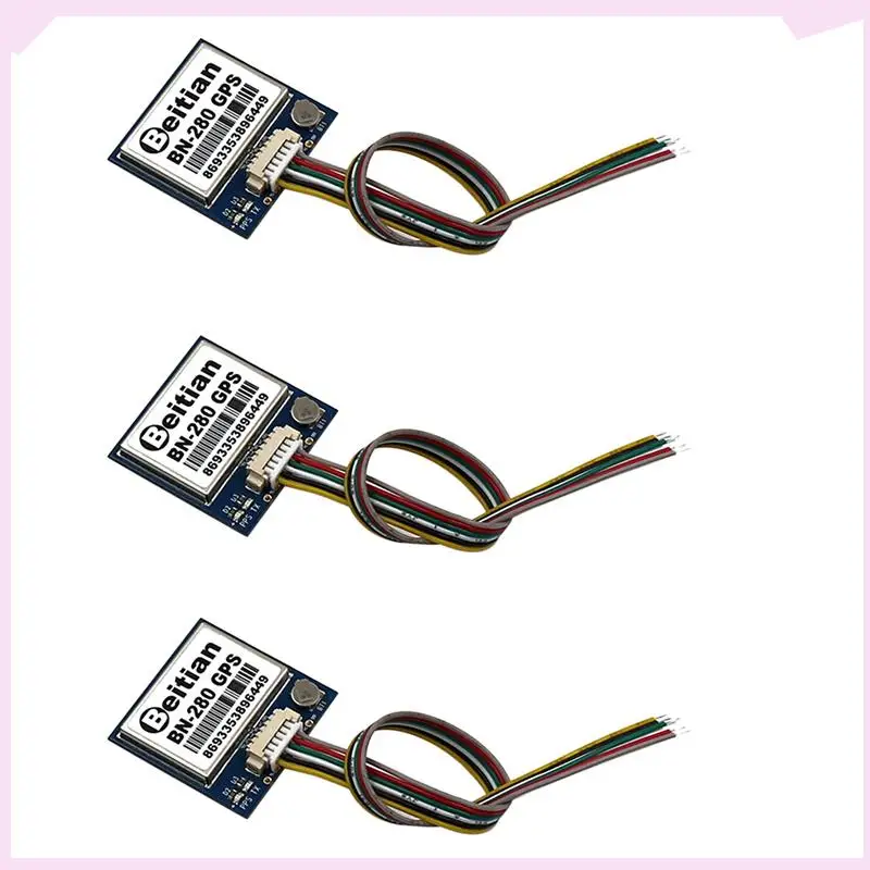 Módulo GPS B24B 2X BN280 GPS + GLONASS Beidou 5V Nível TTL para avião RC de longo alcance FPV Racing Drone