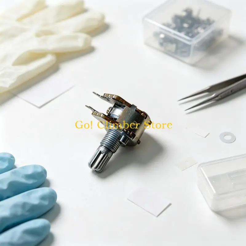 Q84C Threaded Shaft Potentiometer With Panel Bushing and Solder Terminals, Electronic Instrument Component for Control Repair