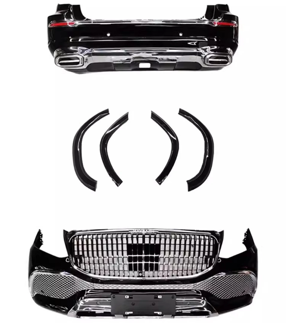 

Front Rear Bumper Grill Mask Eyebrow For Mercedes-Benz GLS-class X166 2016-19 modified Unpainted Body Kit Auto Accessories