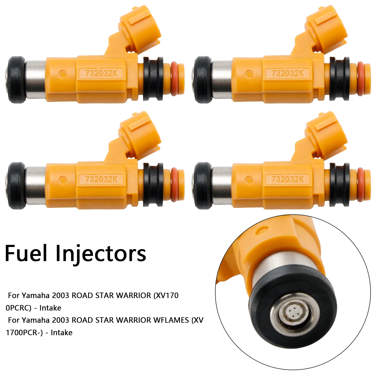 

Topteng 4PCS Fuel Injectors 5FL-13761-00-00 For Yamaha FJR1300 Road Star Warrior XV1700