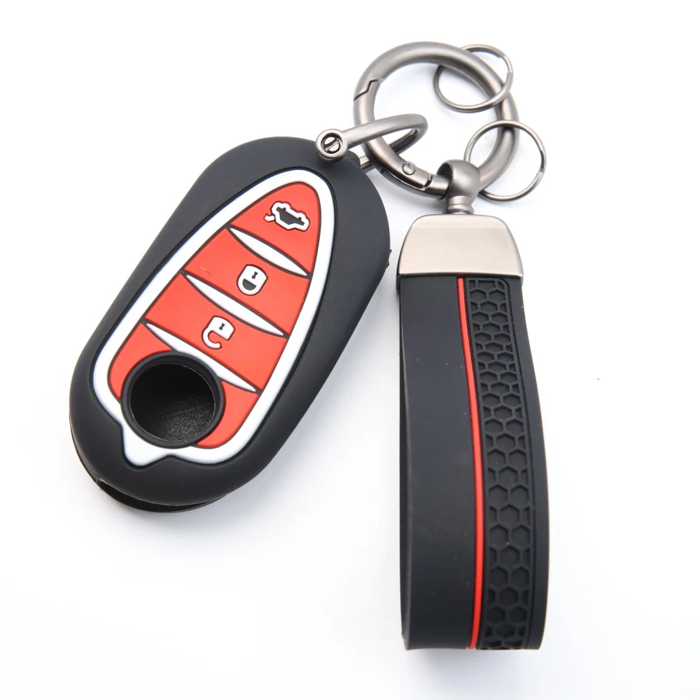 Modische Silikon-Schlüsselhülle für Alfa Romeo 4C Mito Giulietta Myth 159 GTO GTA Flip Remote Fob Jacket Car-styling