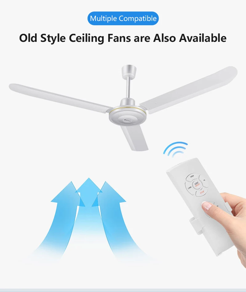 Ceiling Fan Light Lamp Timing Wireless Remote Control Receiver 30 Meter Distance Remote Switch Speed Control Parts