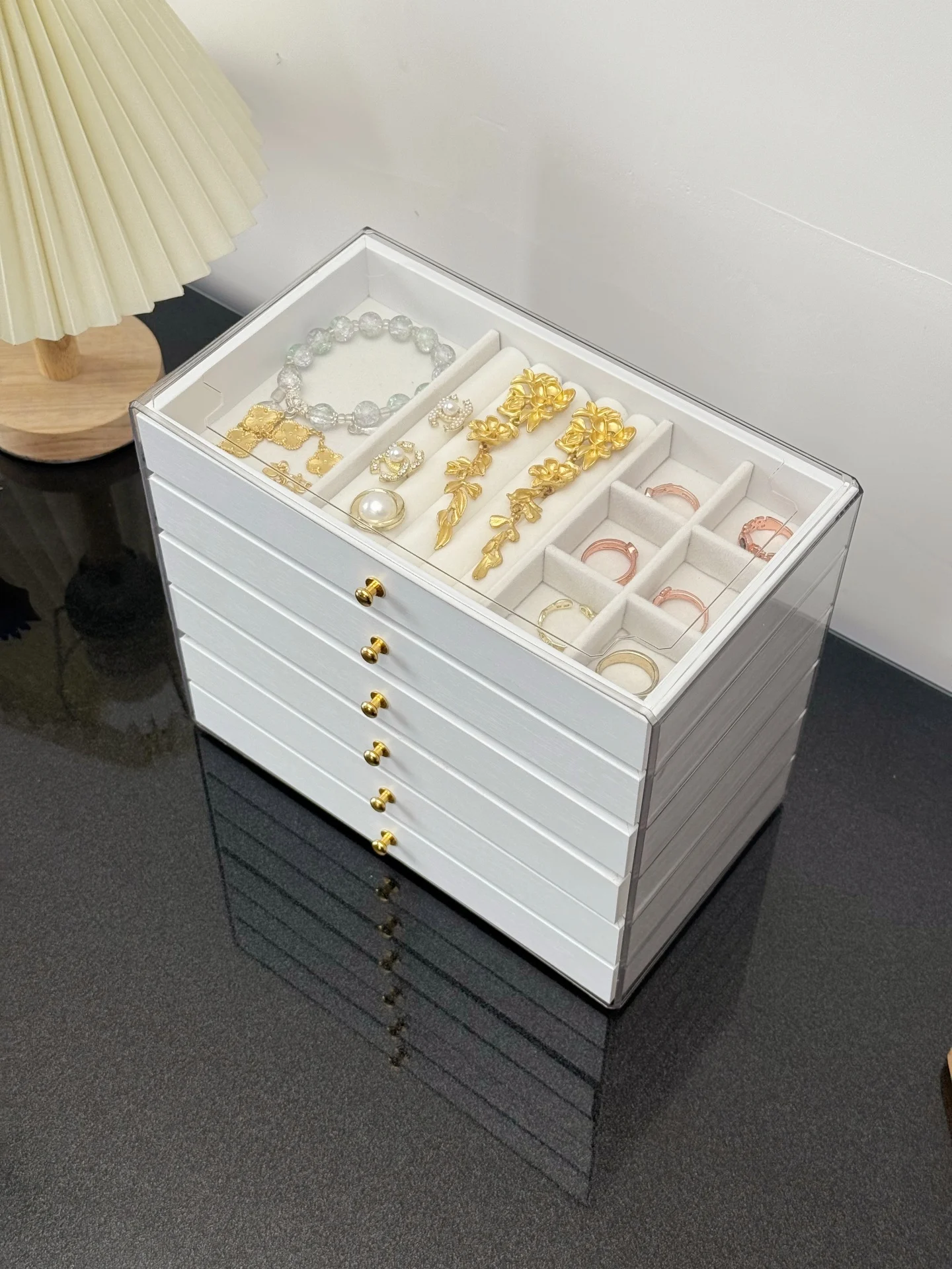 multi-layer-drawer-type-jewelry-storage-box-white-wood-grain-necklace-earring-bracelet-anti-oxidation-jewelry-box-organizer