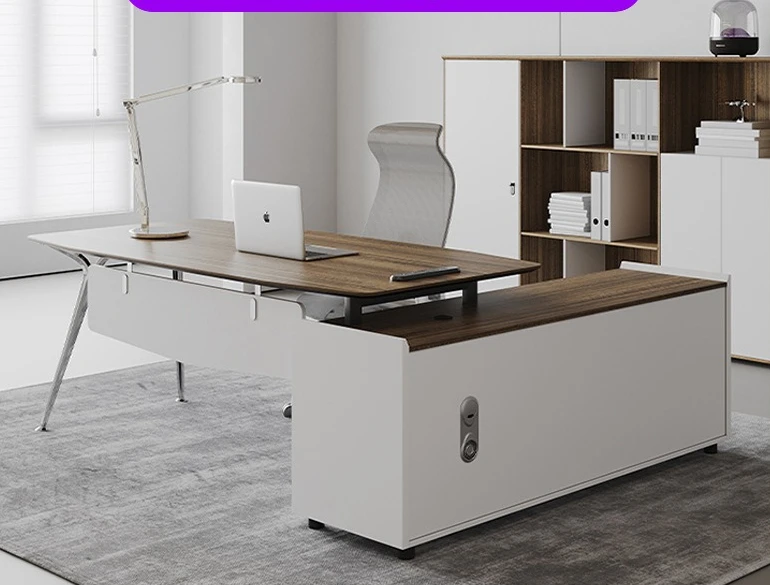 Boss Desk Simple Modern President Desk Single Office Furniture Manager Office Desk and Chair