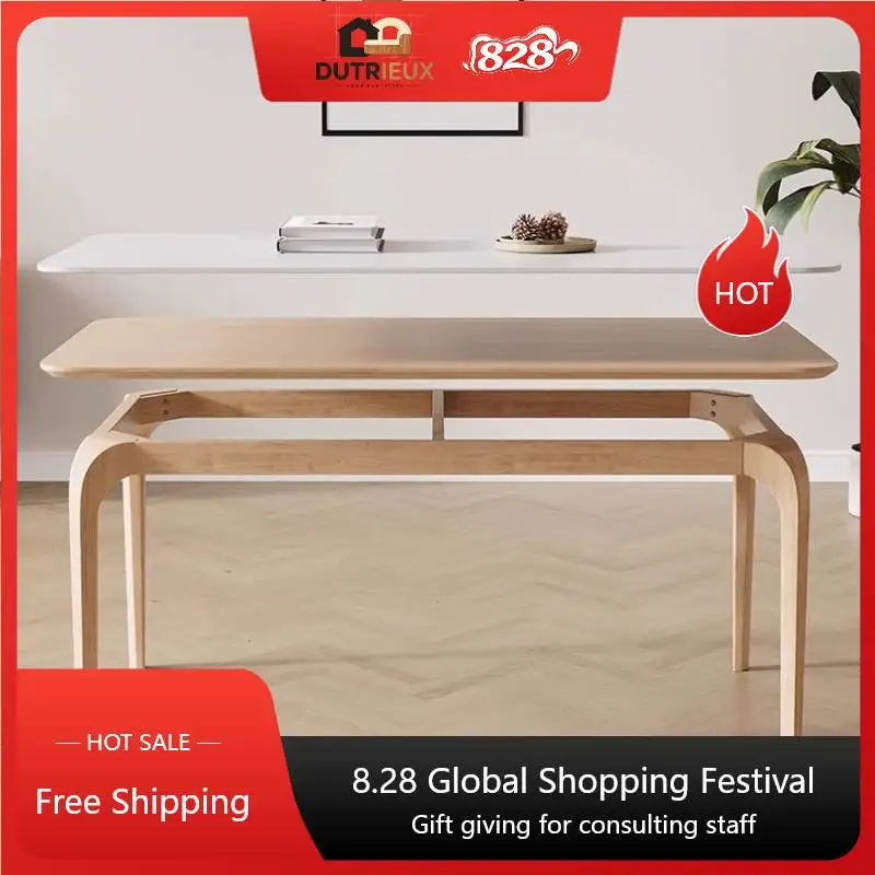 Vintage Wooden Dining Tables Square Design Legs Nordic Dinette Dining Tables Restaurant Kitchen Tavoli Da Pranzo Furniture Home