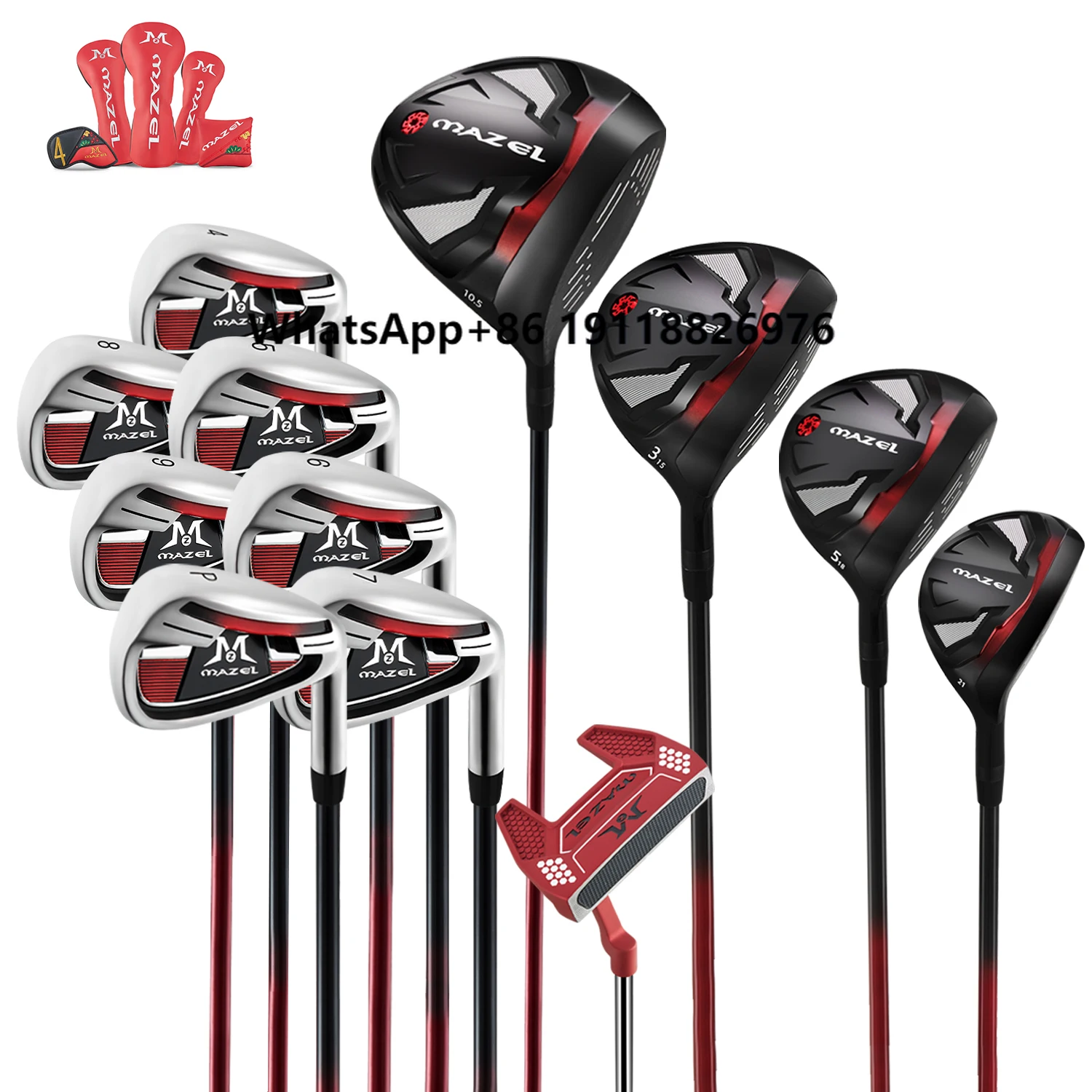 

MAZEL 2023 Mens 12 Pieces Complete Golf Set With Bag,Head Cover Right Handed Golf Clubs