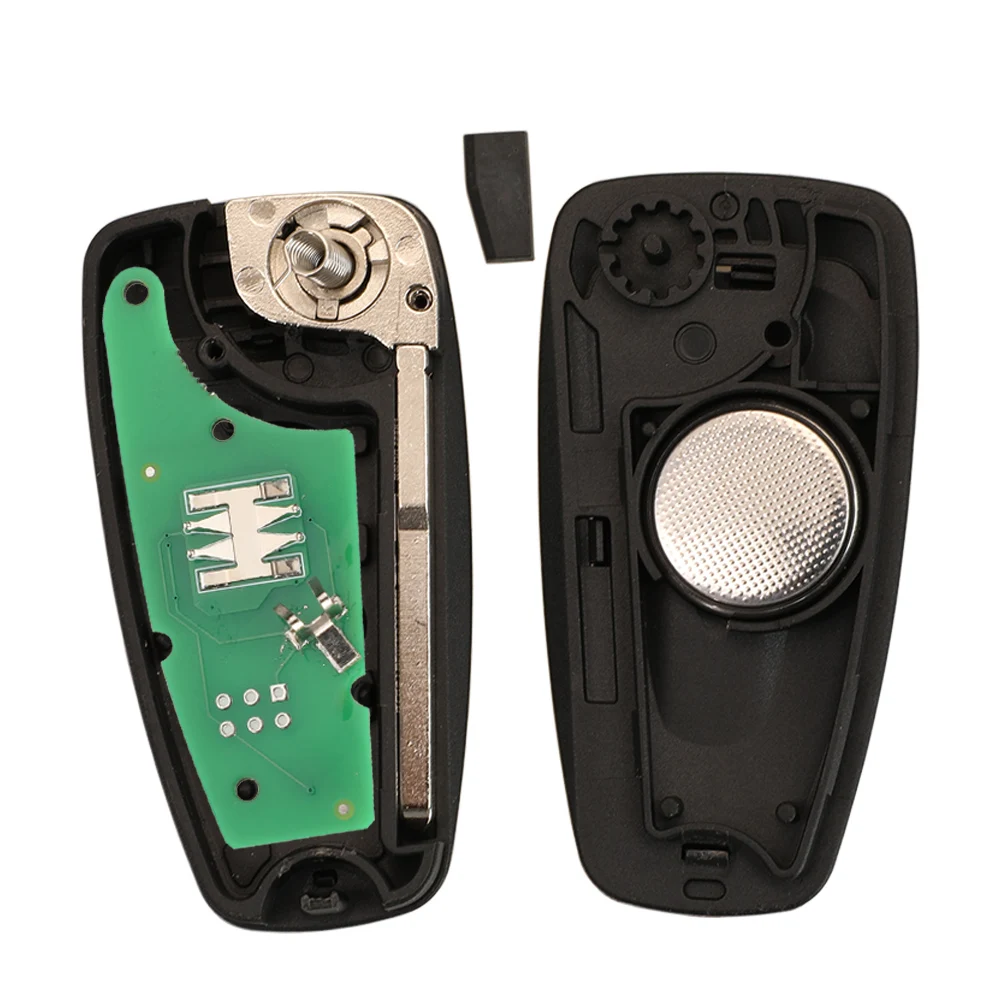 jingyuqin 3 Buttons 433/315Mhz ID63 Chip Flip Folding Remote Control Key For Ford Focus Fiesta 2013 HU101 Blade Replacement