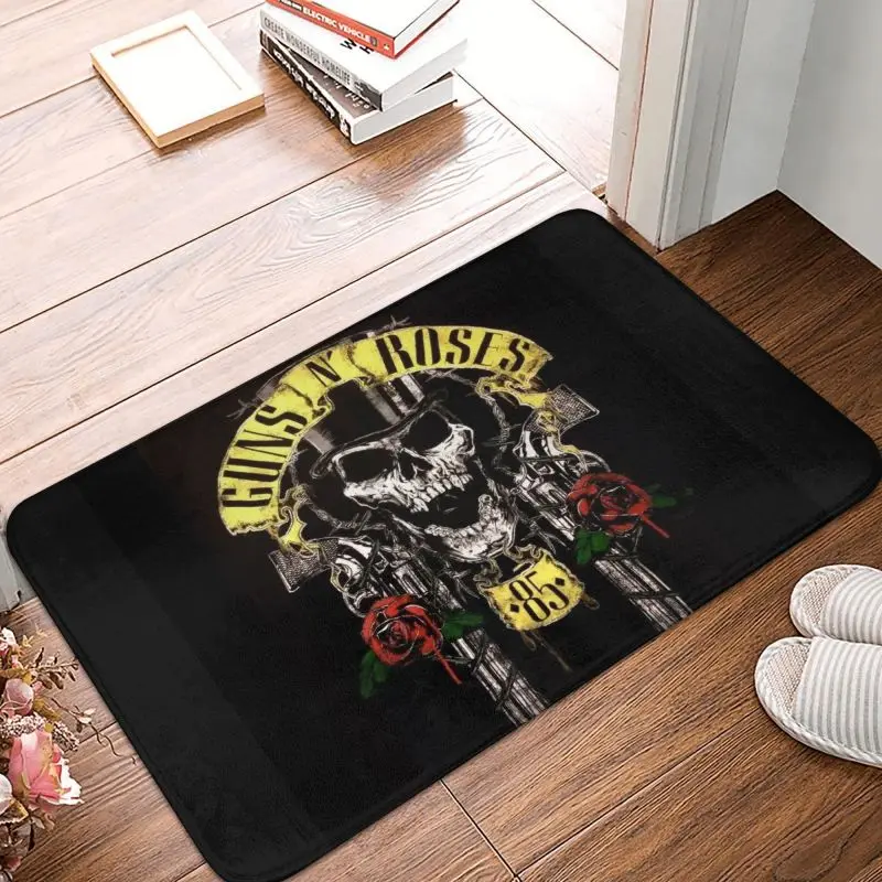 Guns N Roses 85 Door Floor Bathroom Kitchen Mat Anti-Slip Indoor Heavy Metal Doormat Garage Entrance Carpet Rug