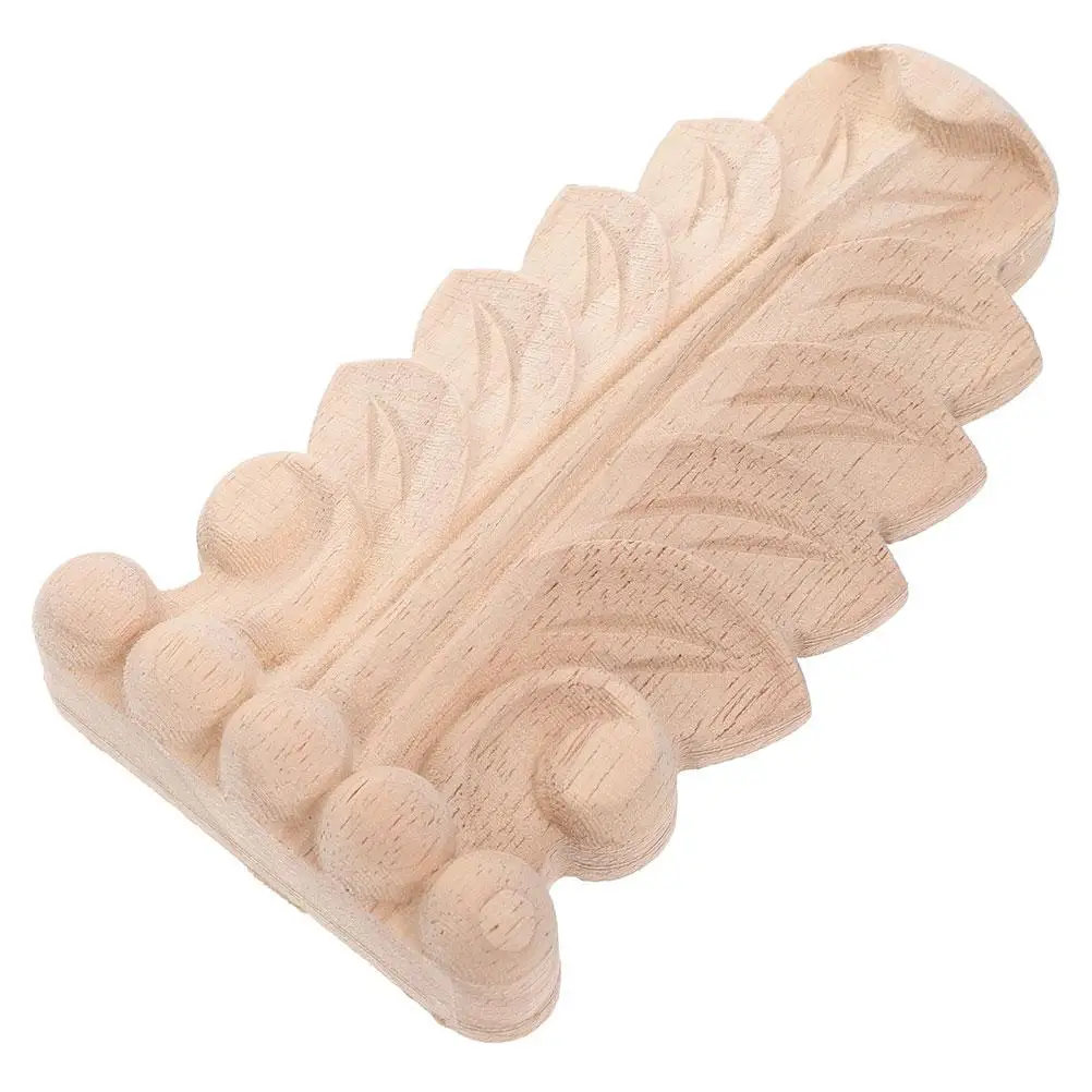 

1Pcs Wooden Decorative Carving Home Decoration Vintage Unpainted Fireplace Door Roman Column Appliques Furniture nament