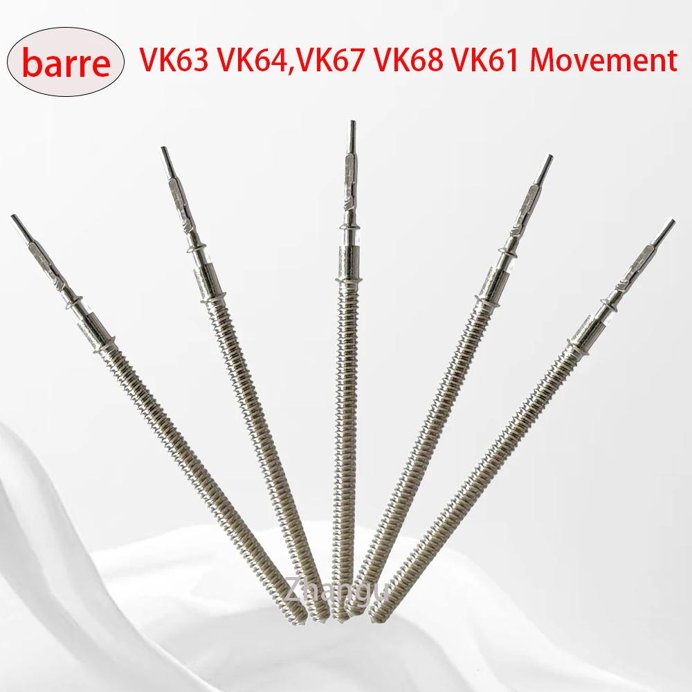 Goutent Steel Crown Parts Crown Watch Steel Stem Kit Fit VK63 VK64 VK67 VK68 VK61 Quartz Movement Stem Watch Accessories.