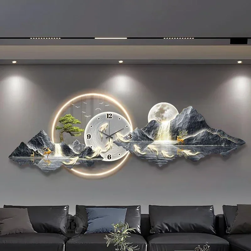 

Customizable Metal Wall Art Fashion Wall Clocks Simple Nordic Cute Silent Design Creative Interior