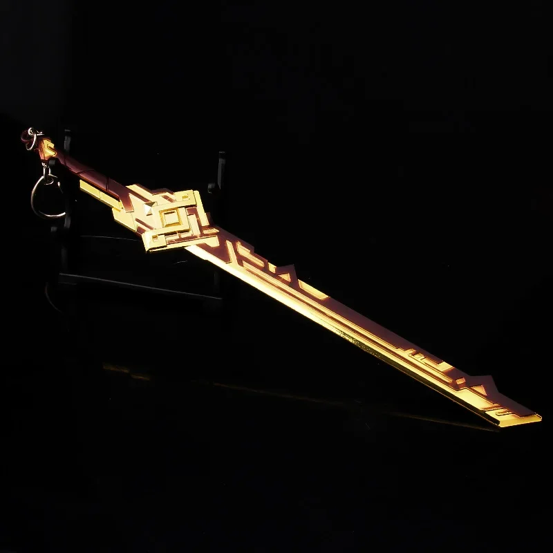 22CM Personaggi del gioco anime Albedo Modello in metallo Periferiche Summit Shaper Genshin Impact Portachiavi Decorazione Artigianato Raccogliere