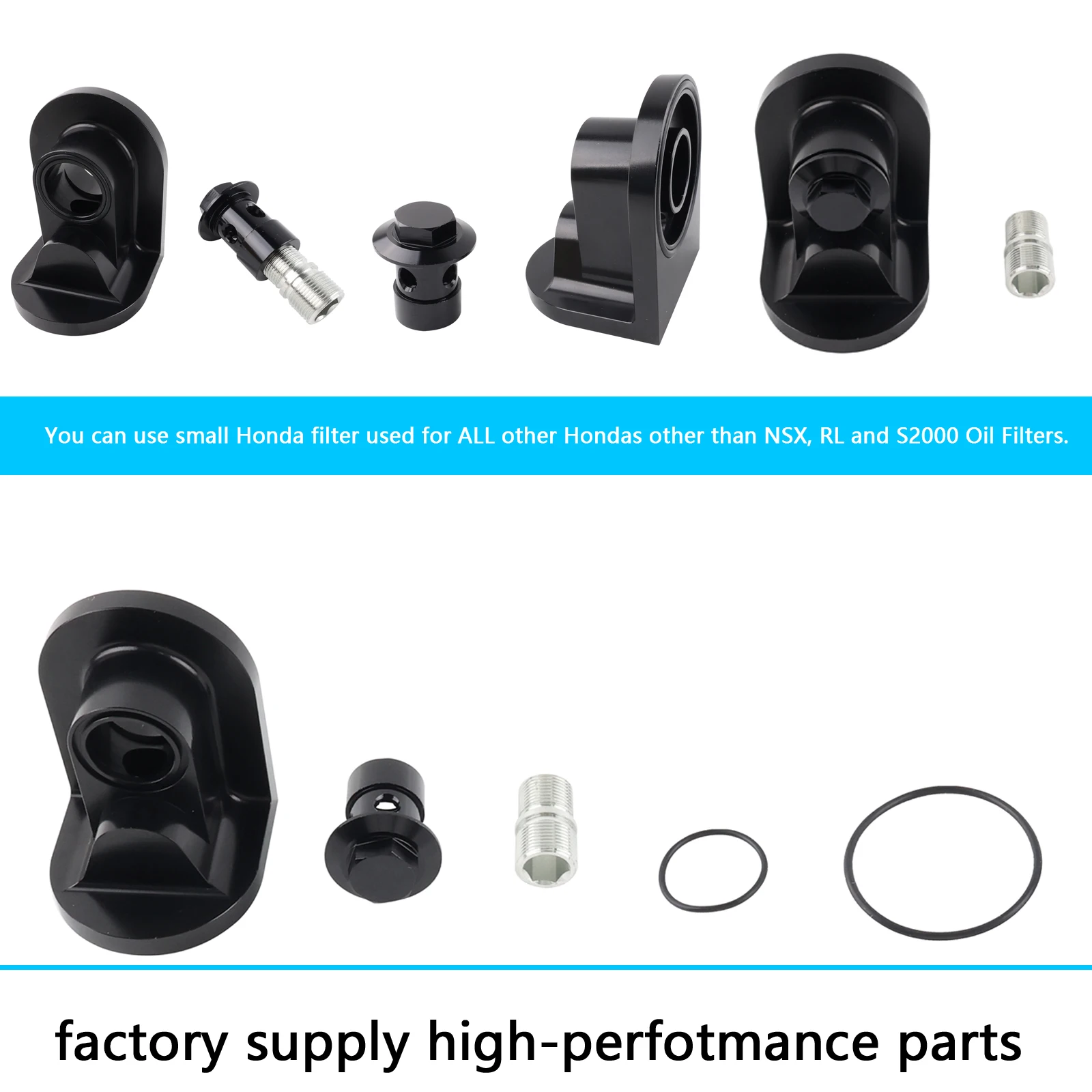 90 Degree Oil Filter Relocation Adapter For Honda EG EK Civic K B D H F Series