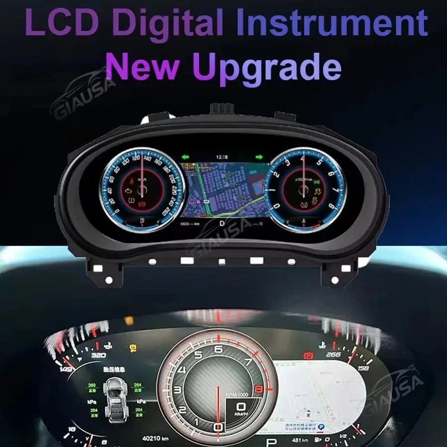 Car LCD Instrument For Maserati Levante 2016-2023 Speedometer Upgrade Smart Cluster Map Multiple Colorful High Display Upgrade