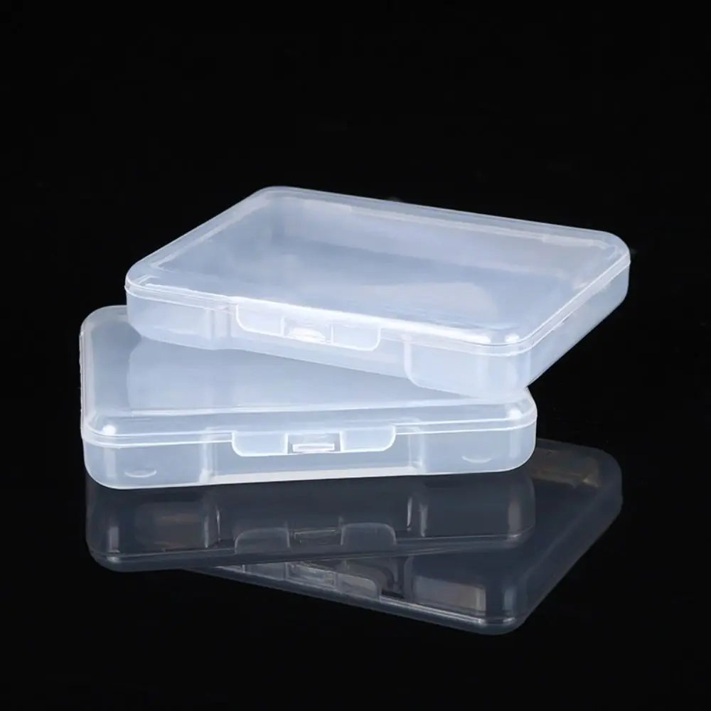 Square Plastic Clear Tool Storage Box Jewelry Beads Container Power Tools Accessories Box Small Items Sundries Organizer Case