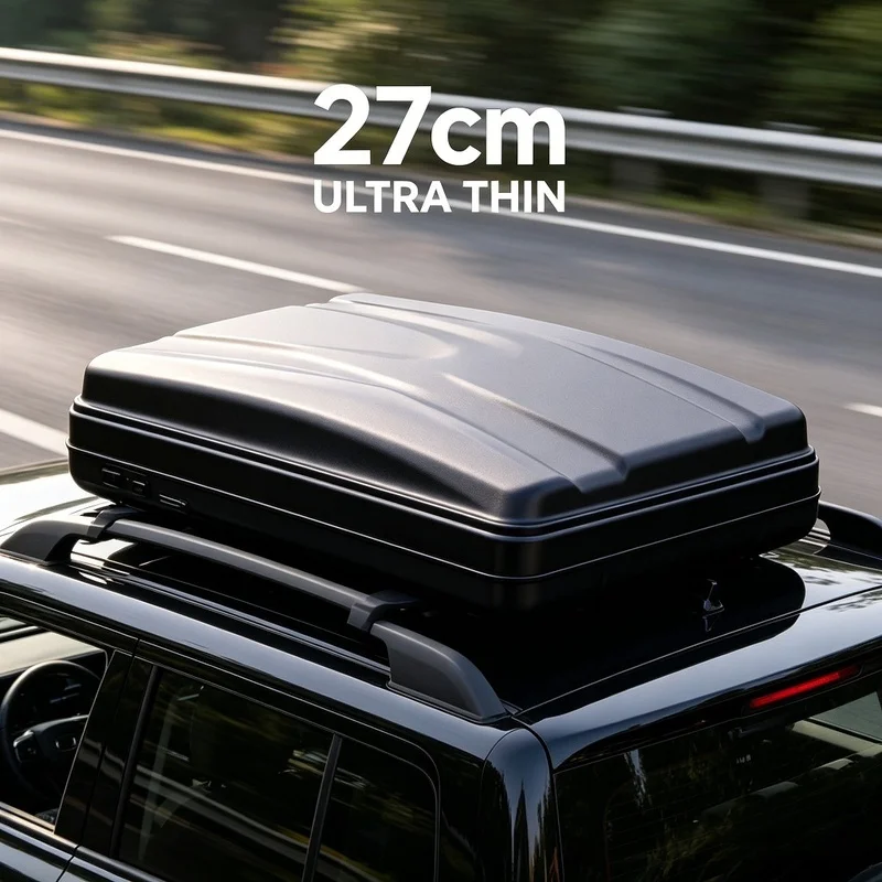 High Quality 4x4 Off-Road Overland Side Open Hard Shell Rooftop Tent 27cm Ultra-Thin 1.6m Wide Dark Grey Desert Tan For SUV Pick