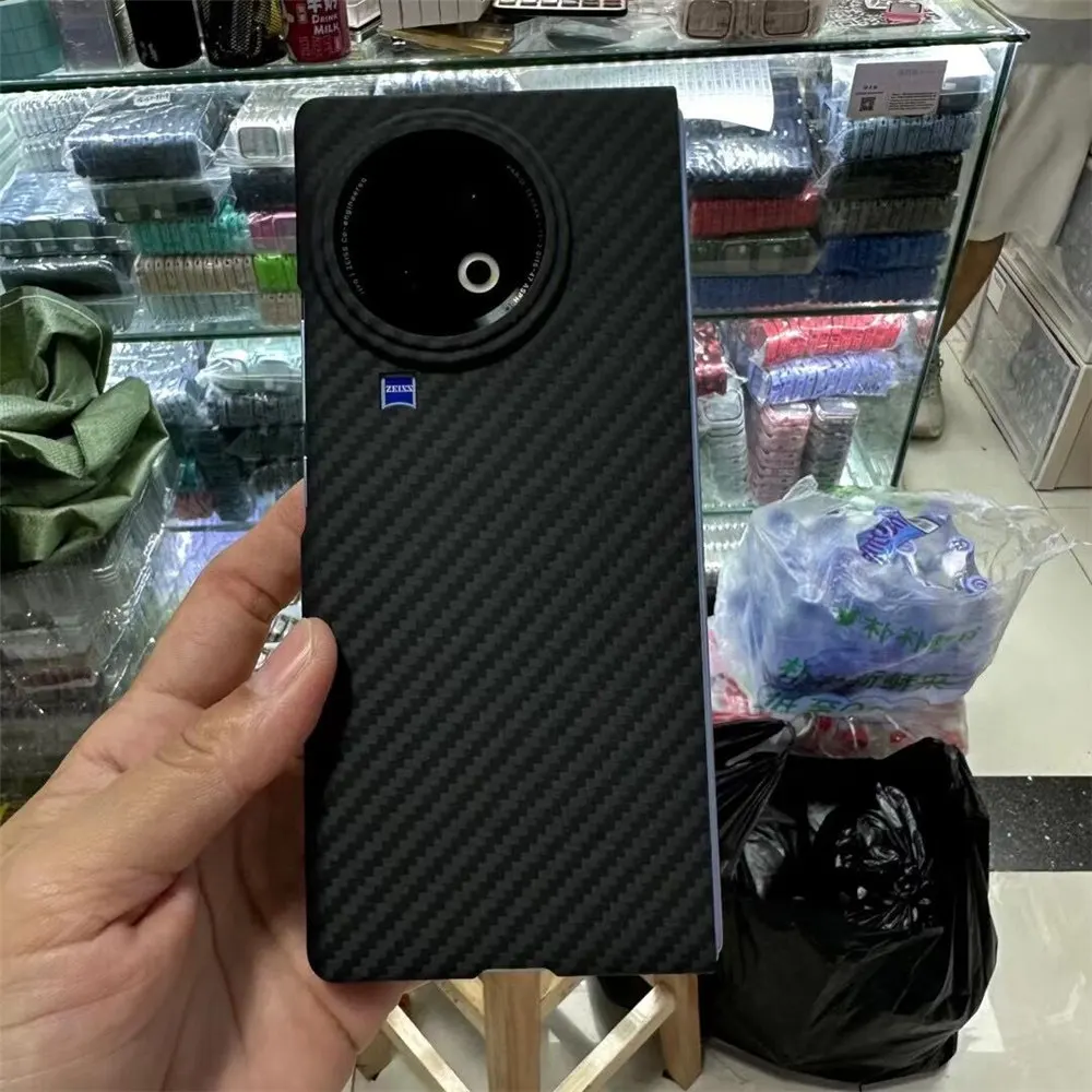 Prawdziwy aramidowy z prawdziwego włókna węglowego Slim etui na VIVO X Fold2 matowy tył zbroi pokrowiec