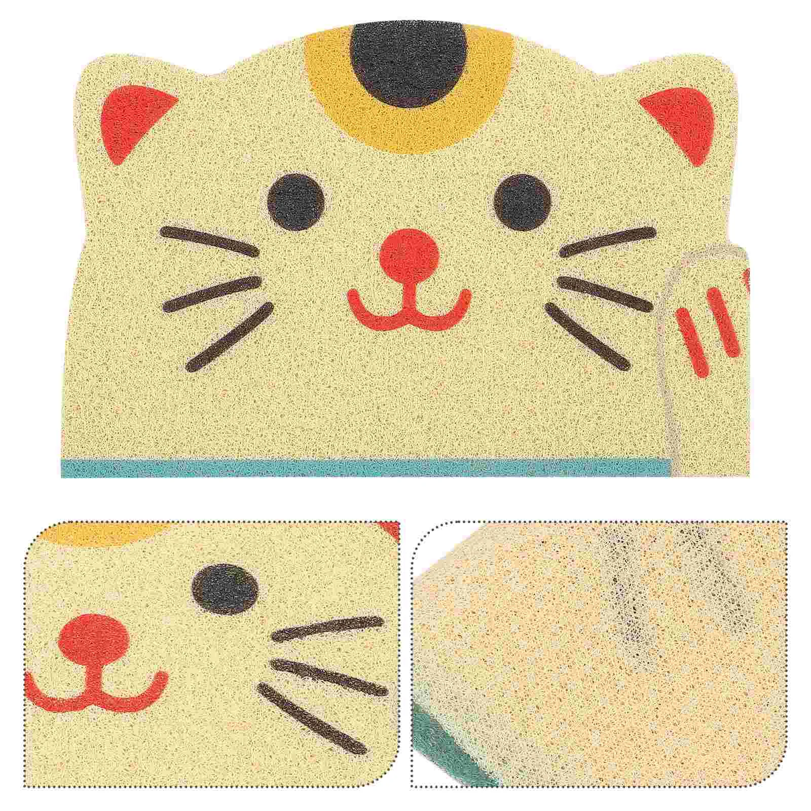 Cat Litter Box Mat Cartoon Cat Litter Mat Non-slip Litter Box Mat Litter Mat for Cats