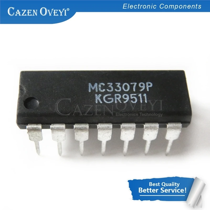 10pcs/lot MC33079P DIP-14 MC33079 DIP14 33079P DIP In Stock