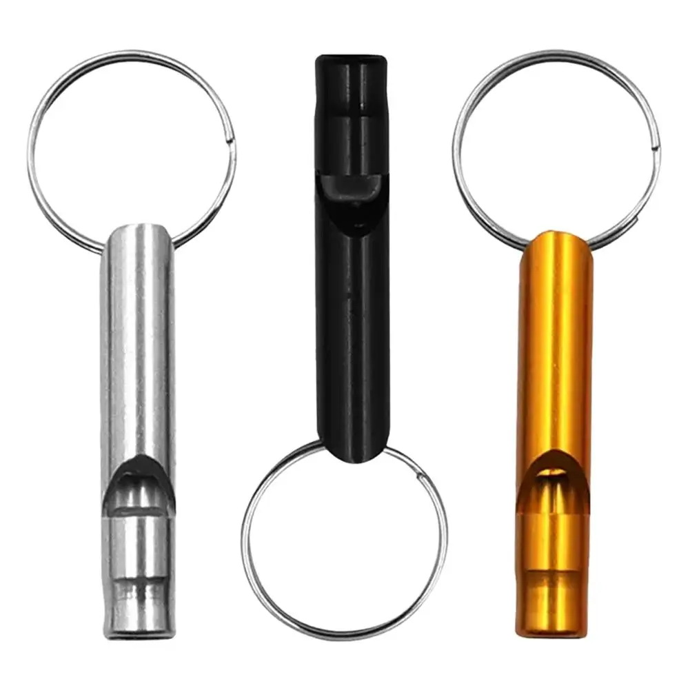 4.6cm Metal Whistle Pendant With Keychain Keyring For Outdoor Survival Emergency Mini Size Whistles I9Y6