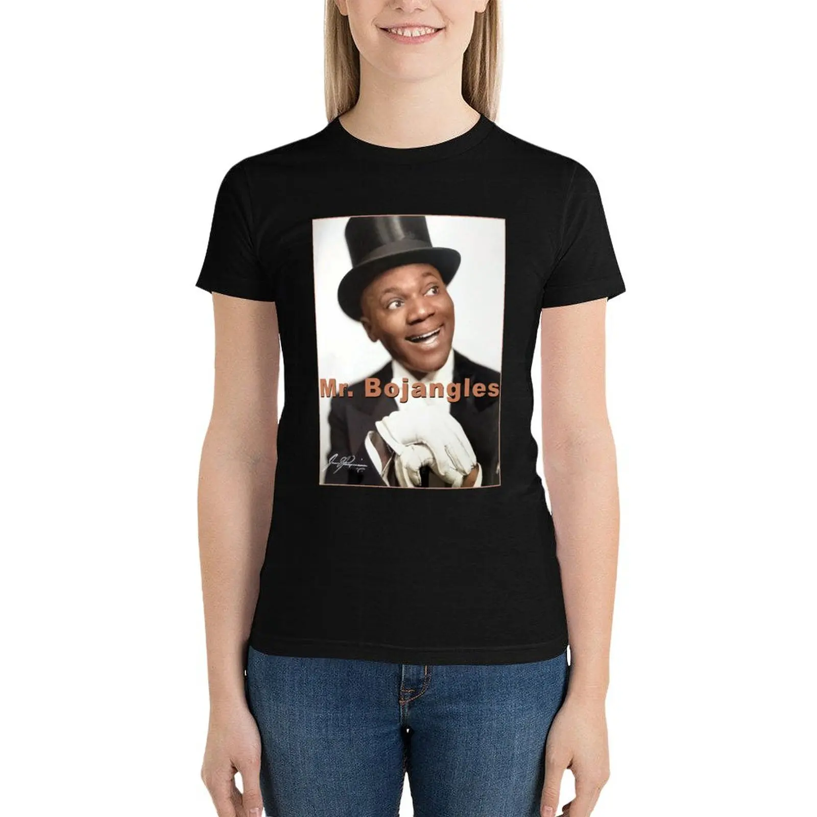 

Bill Bojangles Robinson Tap Dance Theatre Broadway T-Shirt Blouse graphics white t shirts for Women