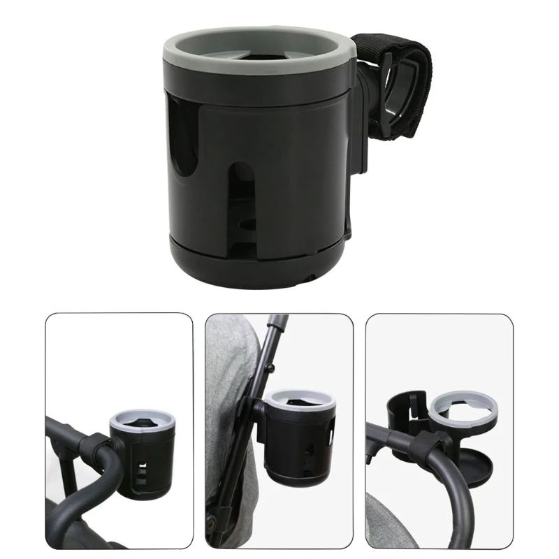 2-in-1 Stroller Cup Holders for Babies Bottle & Parents Cup Easy Installation