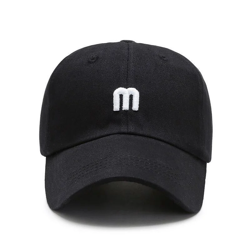 Women Summer M Letter Baseball Cap Ins Fashion Korean Breathable Cotton Sun Hat Men Women Snapback Caps Outdoor Peaked cap