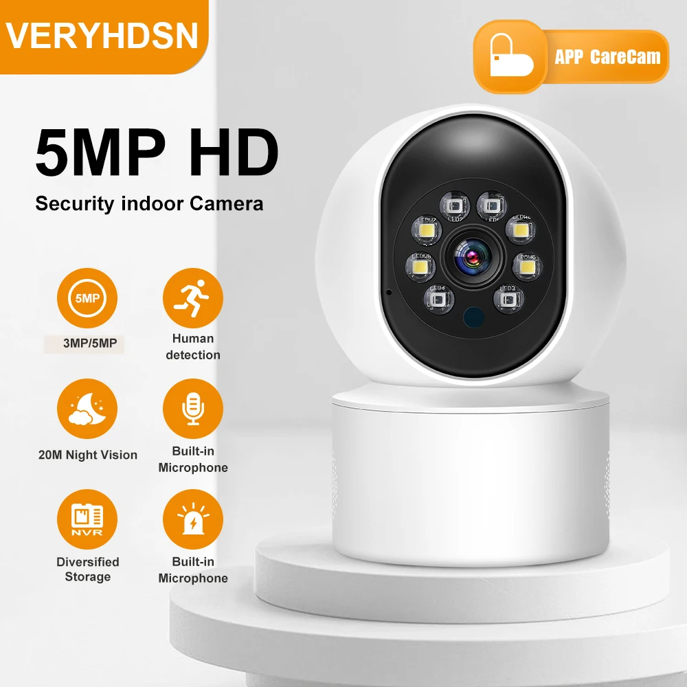 3MP IP WiFi survalance cameras Security Night Vision Full Color Surveillance AI Automatic Human Tracking Indoor Home Video cam