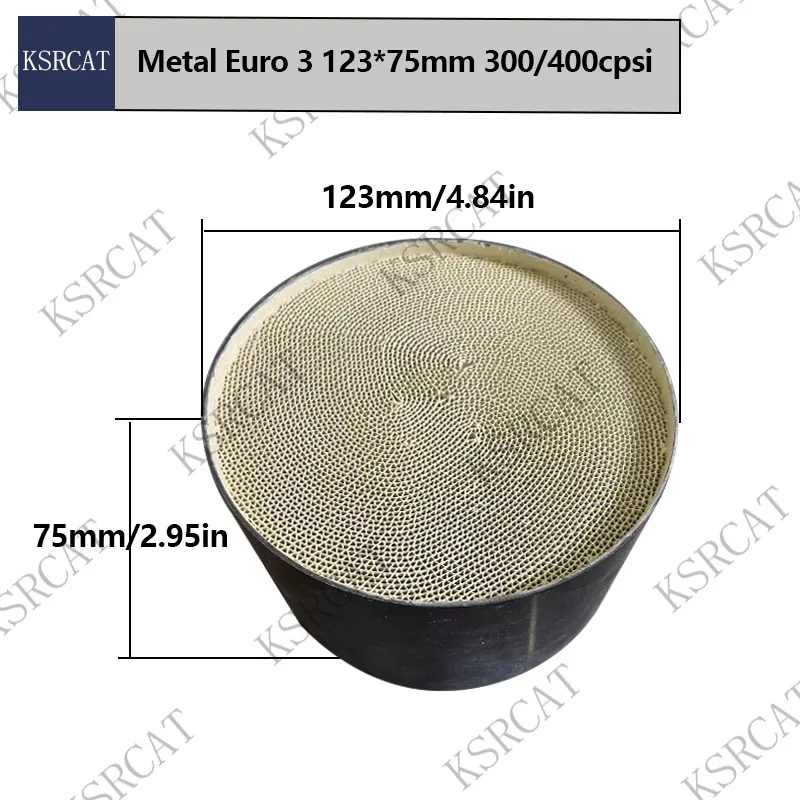 EURO 3 123*75mm High Flow Automotive Catalyst Metal Round Catalytic Converter Metallic Substrate Catalyst