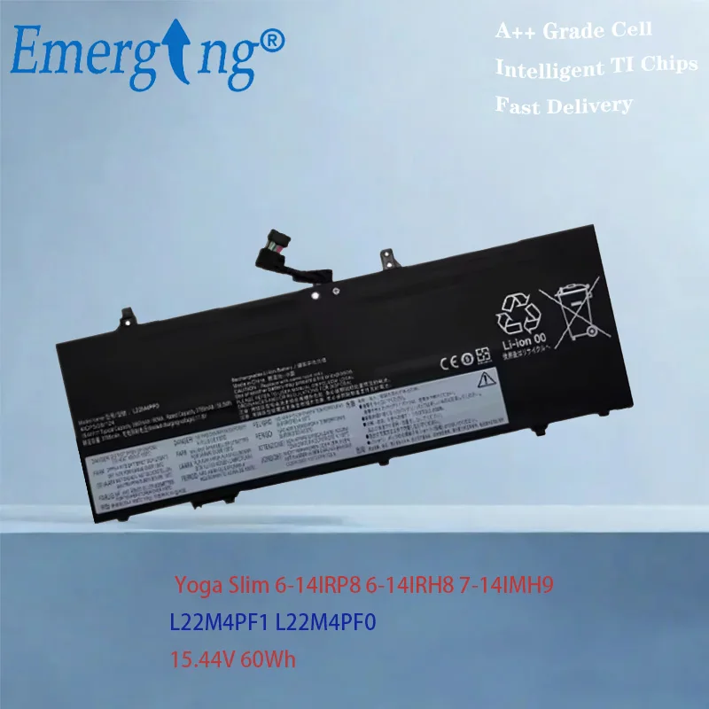 L22M4PF1 L22M4PF0 Laptop Battery For Lenovo Yoga Slim 6-14IRP8 6-14IRH8 7-14IMH9 15.44V 60Wh