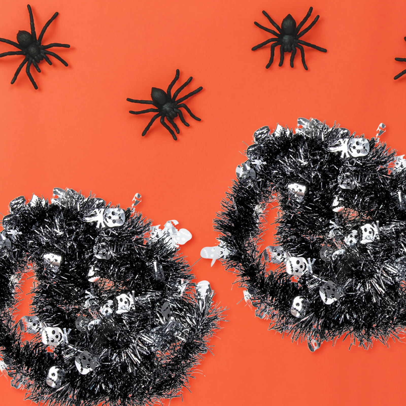 

3 Pcs Pumpkin Colorful Bar Decoration Halloween Tinsel Garland Party Decorations Indoor Outdoor Hanging The Pet Room