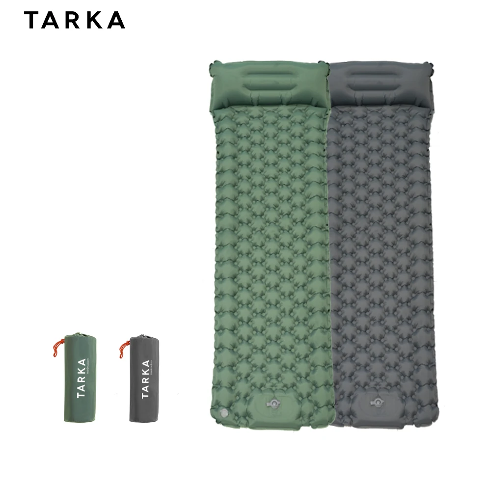 TARKA 2m Lengthen Inflatable Mattress Outdoor Camping Self-Inflating Mats Spliceable Hiking Fishing Sleeping Pad Air Chusion