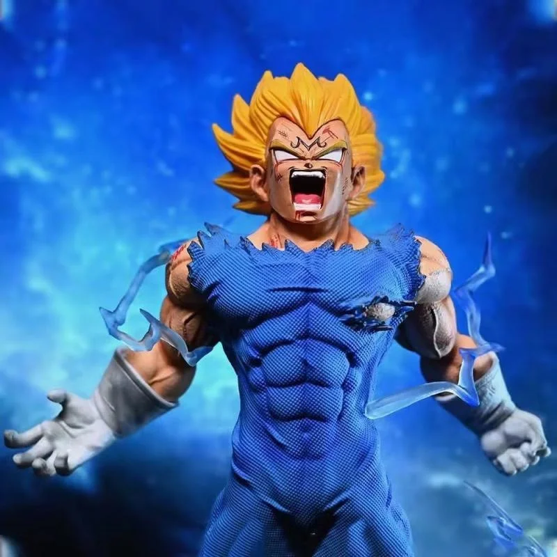 27.5cm Dragon Ball Z Majin Vegeta Action Figure Toys Anime Dbz Super Saiyan Figuras Collection Model Ornaments Toys Festival Gif