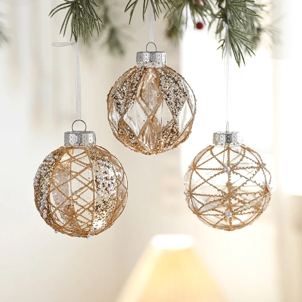 

Clear Plastic Baubles Christmas Tree Ornament Holiday Festivities 8 Cm Diameter Easy Loop Attachment For Christmas Tree
