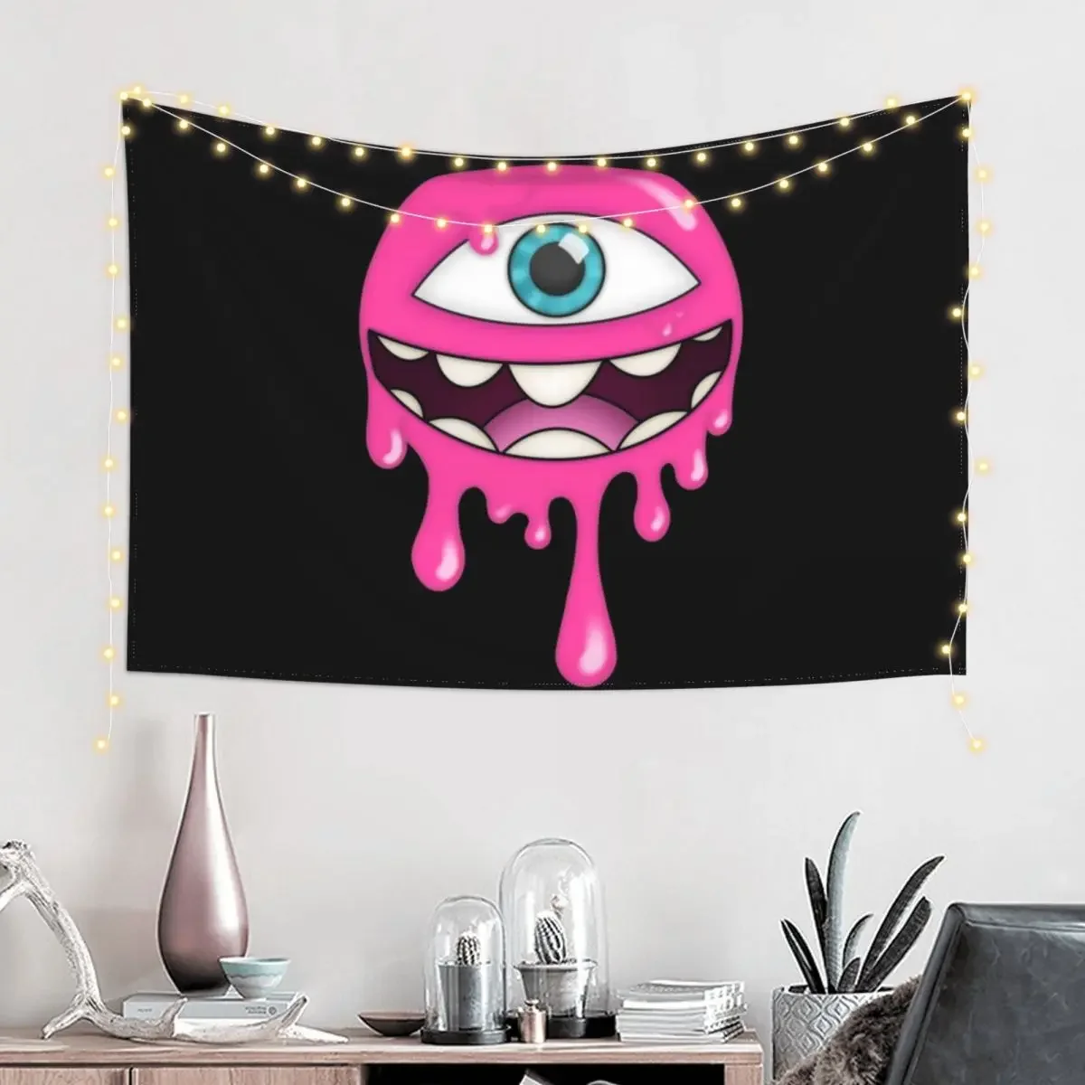 Pink Drippy Round Cyclops Tapestry Things To The Room Mushroom Tapestry