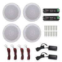 Herdio 4'' Ceiling Speaker System Moisture-Proof Aluminum Can Fashionable Ceiling Speaker Is Applicable To Living Room Bathroom