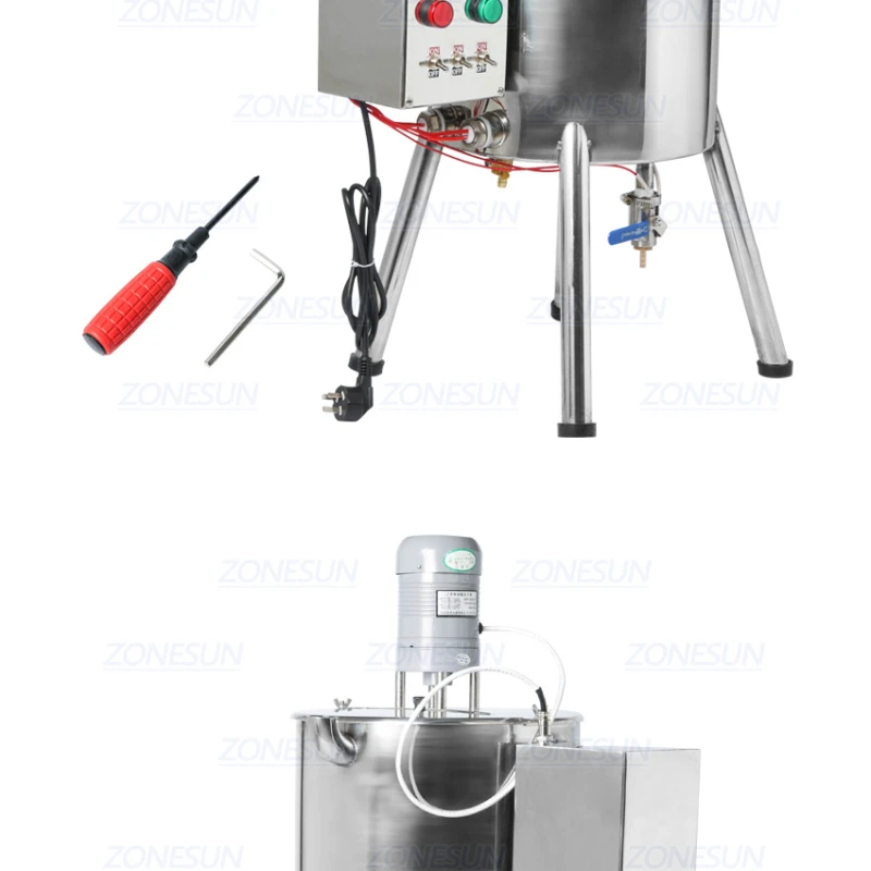 15L Lipstick  Stirring Filling Machine With Mixing Hopper Heater Tank Hot For Chocolates Crayon Handmade Soap Fillier